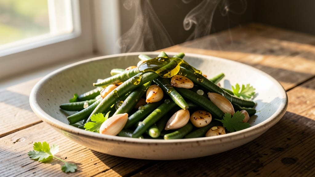 Blue Lake Bush Beans Recipe: Garlic-Infused Roast With Crispy Edges