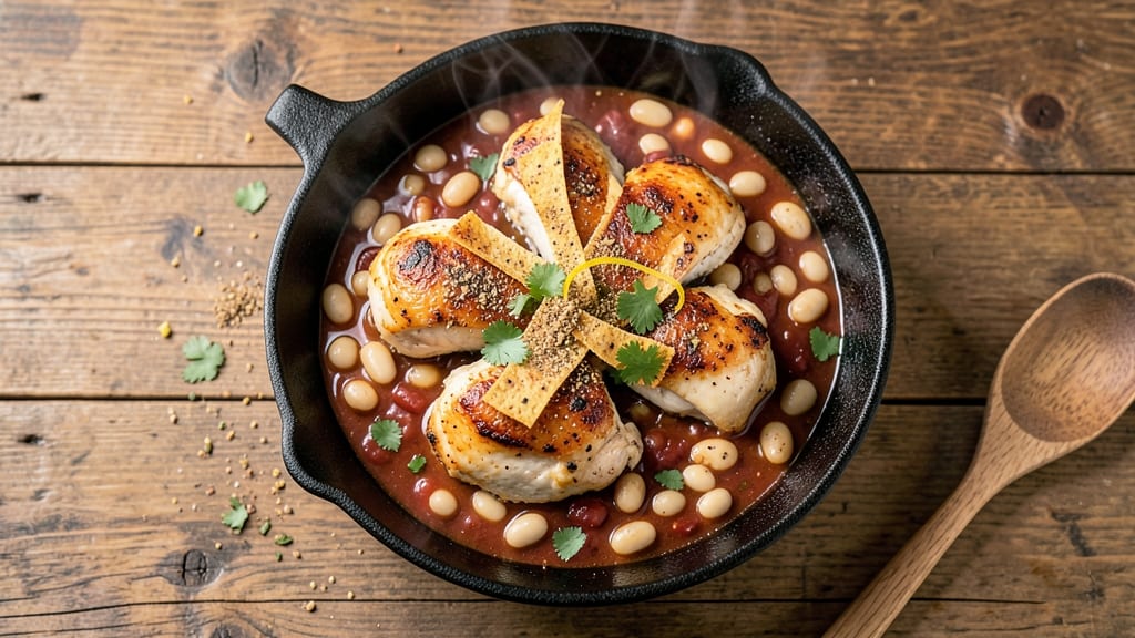 Award-Winning White Bean Chicken Chili Recipe: Creamy Cumin and Charred Tortilla Crunch