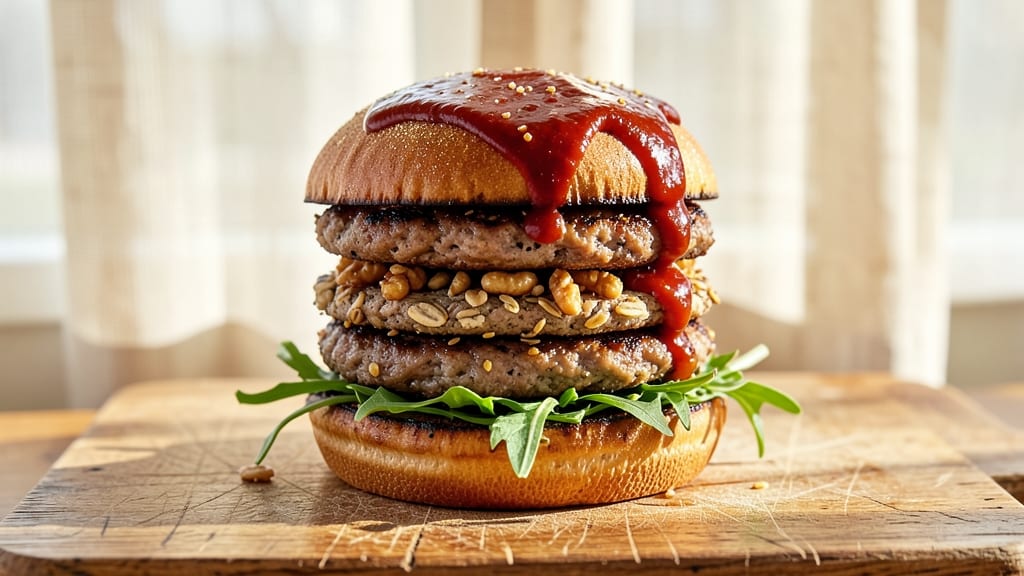 Bean and Nut Burger Recipe: Hearty Plant-Based Stack With Crispy Crust