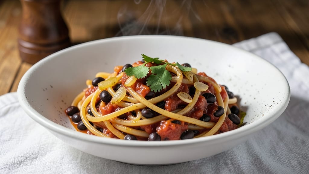 Black Bean Spaghetti Recipe Ideas: Hearty Vegan Protein With Charred Tomato Depth