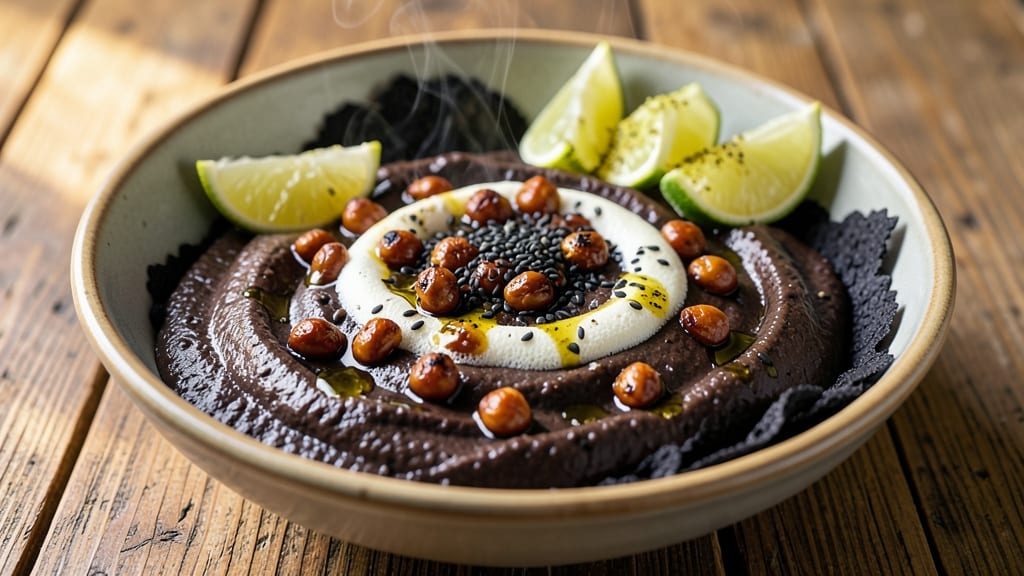 Black Bean Hummus Recipe Vegan: Smoky Cumin and Charred Chickpea Crunch