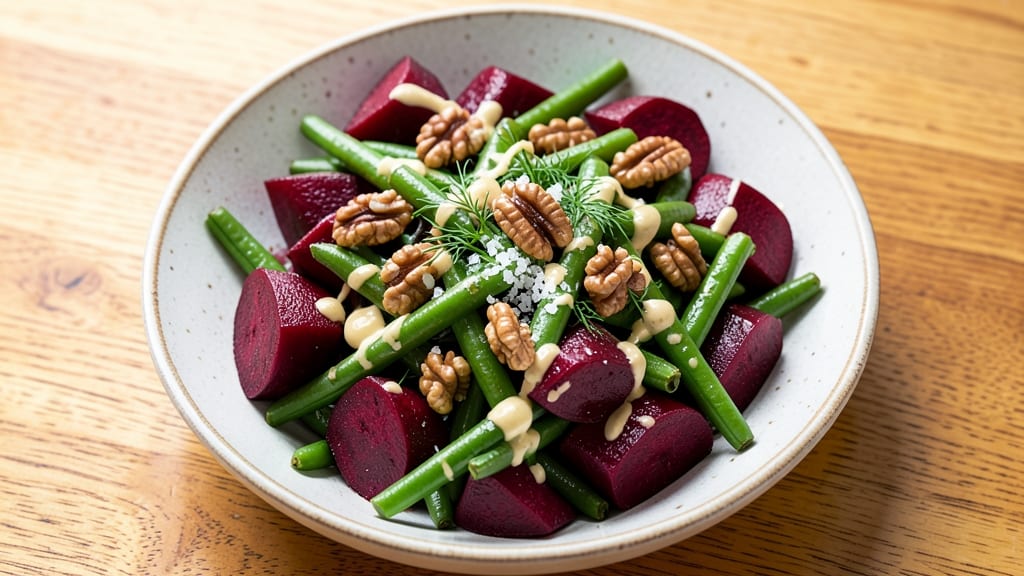 Beet and Green Bean Salad Recipe: Earthy-Sweet Balance With Crunchy Walnut Topping