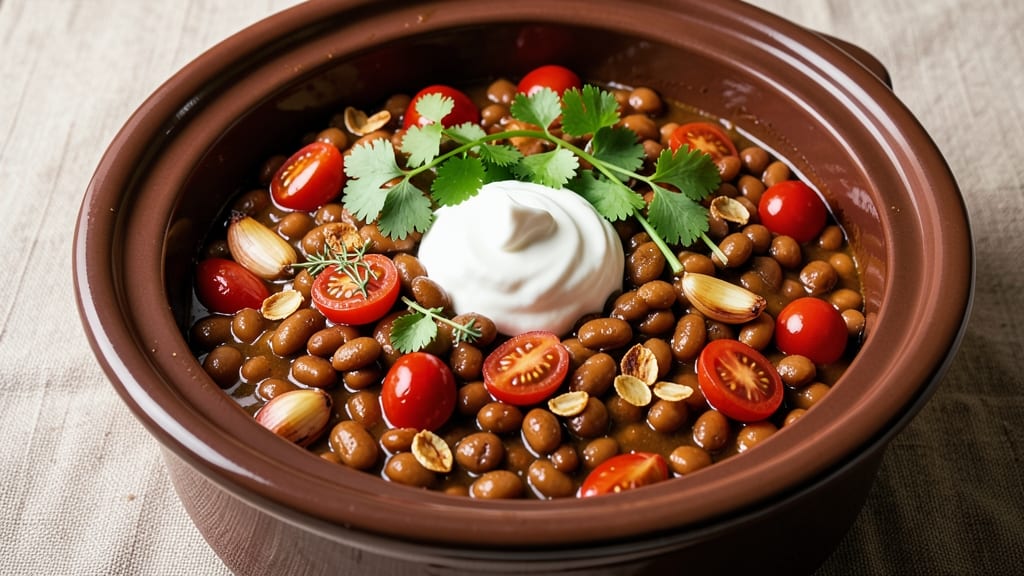 Brown Bean Slow Cooker Recipe: Smoky Cumin and Garlic Infused Heartiness