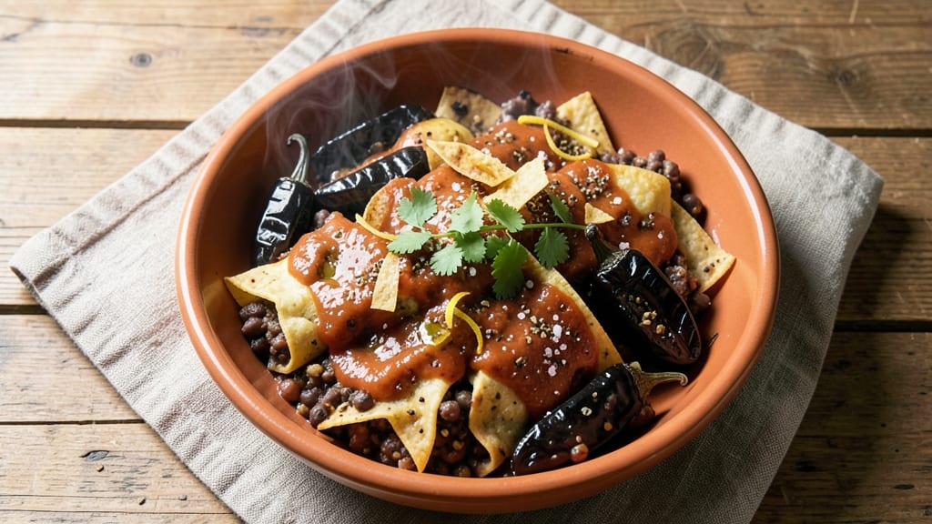 America's Test Kitchen Roasted Poblano and Black Bean Enchiladas Recipe: Charred Tortilla Layers Over Smoky Cumin Filling