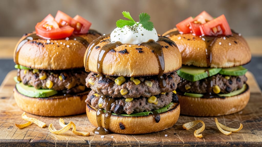 Black Bean and Corn Burgers Recipe: Crispy Tortilla-Crusted, Smoky Spice-Packed Bites
