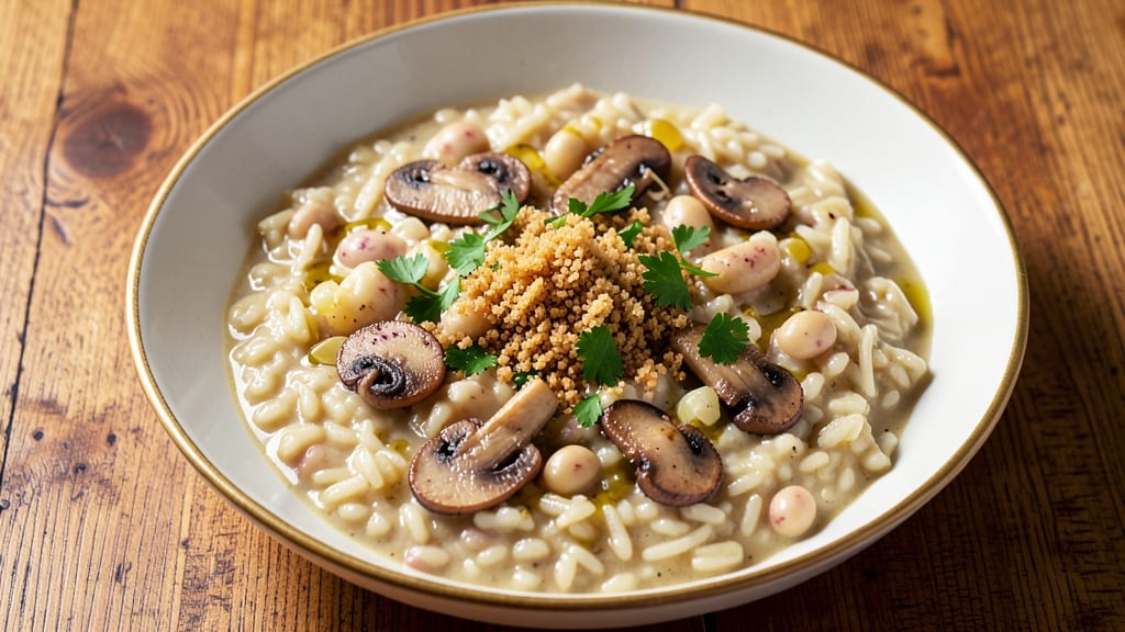 Bean Risotto Recipe: Umami-Rich Mushroom and Parmesan Depth