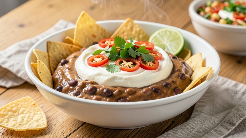 Black Bean Cream Cheese Salsa Dip Recipe: Velvety-Smooth with Crunchy Tortilla Topping