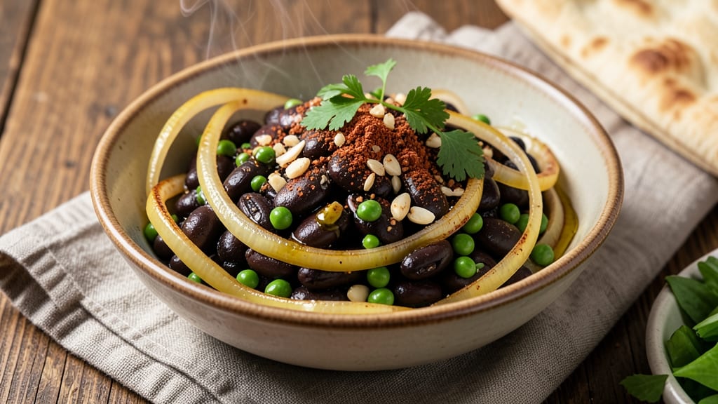 Black Beans with Green Kernel Recipe: Herb-Infused One-Pot with Crunchy Topped Freshness