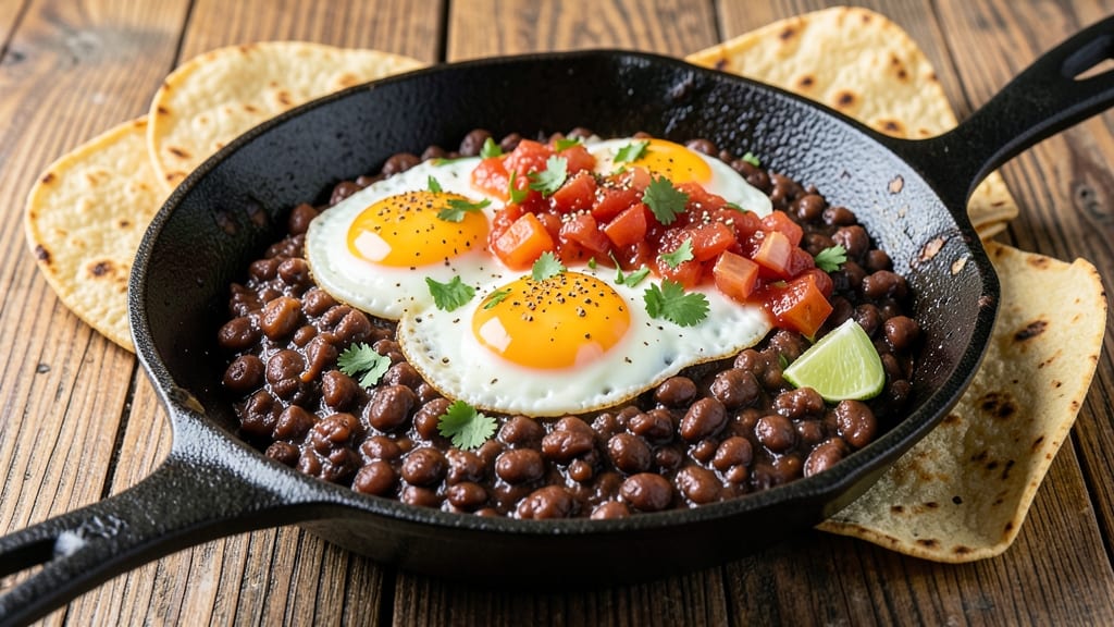 Black Bean Huevos Rancheros Recipe: Smoky Cumin-Lime Sizzle With Crispy Tortilla Crowns
