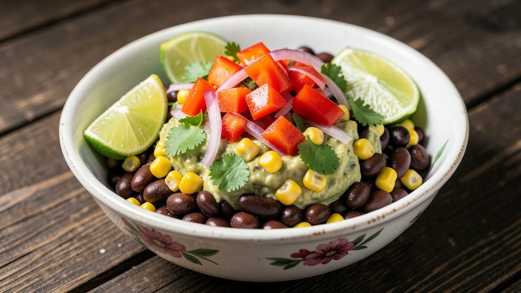 Bean and Corn Salsa Dip Recipe: Zesty Tortilla-Crowned Fiesta Bites