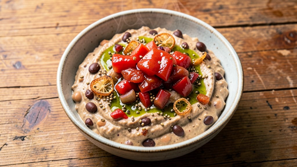 Bean Relish Dip Recipe: Crunchy Tortilla Crowns Over Zesty Lime Base