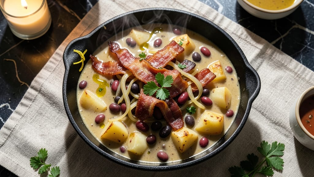 Bean Chowder Soup Recipe: Smoky Bacon and Three-Bean Velvety Richness