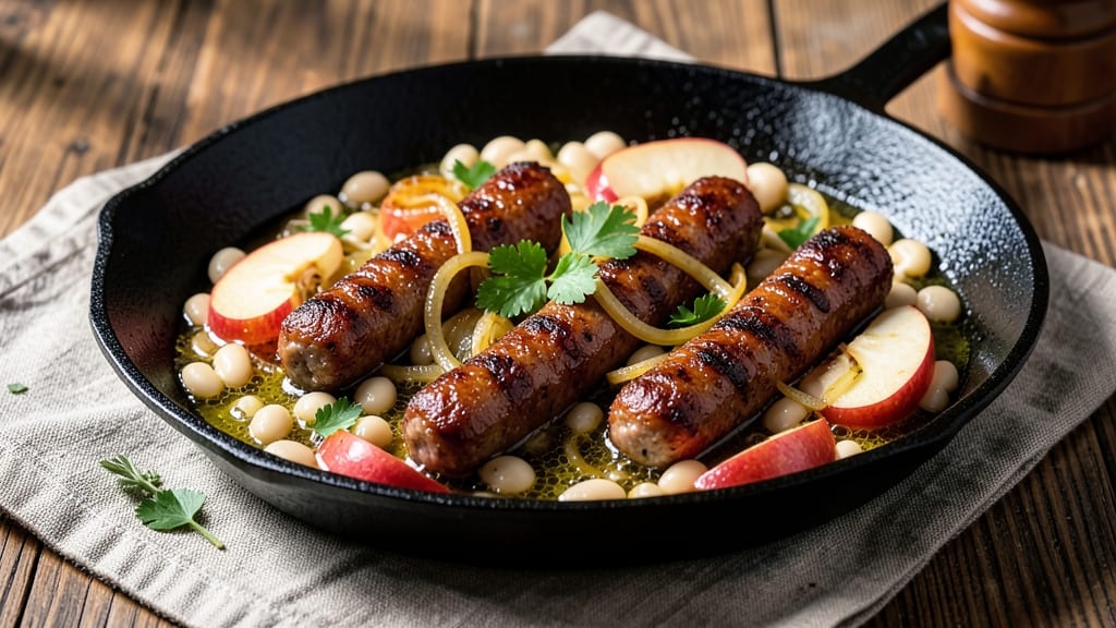 Apple Sausage and White Bean Skillet Recipe: Smoky-Spiced Heartiness in One Pan