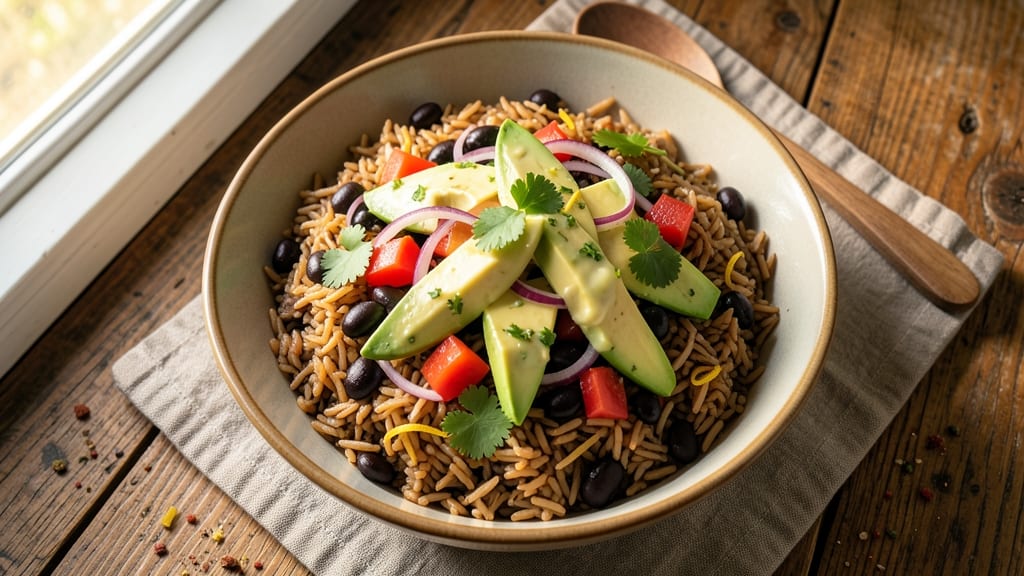 Brown Rice and Black Bean Salad Recipe: Protein-Packed Lunch in 20 Minutes