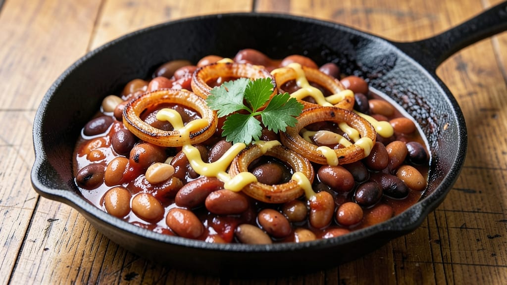 Baked Bean Recipe with Ketchup Mustard Brown Sugar: Sweet-Spicy Simmer for Crowd-Pleasing Side