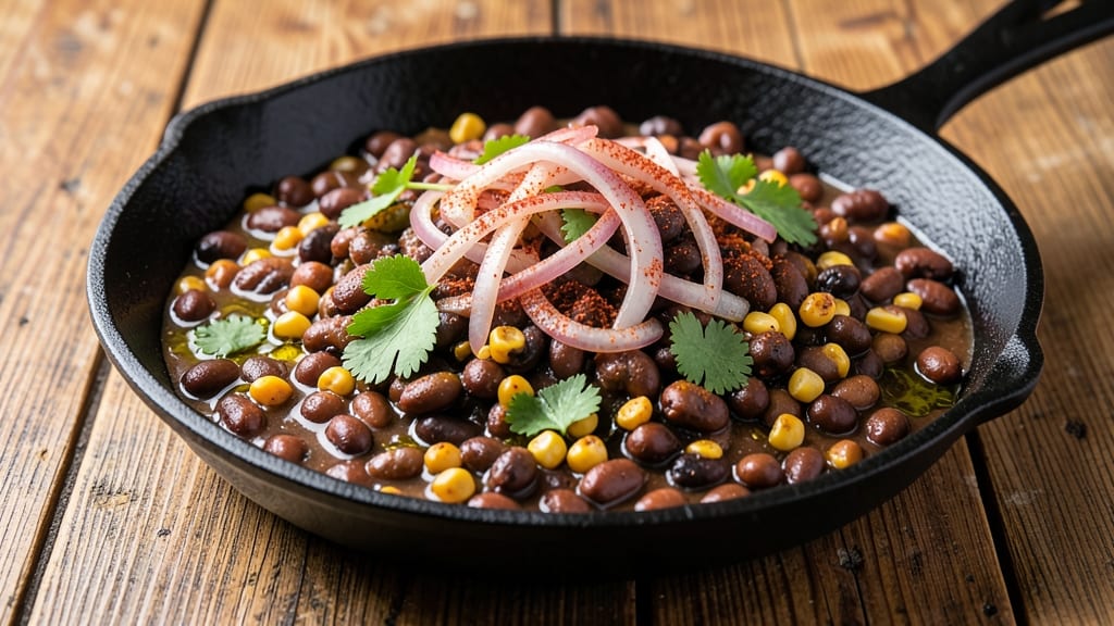 Black Bean Burrito Filling Recipe: Spiced Cumin-Lime Beans With Toasted Corn