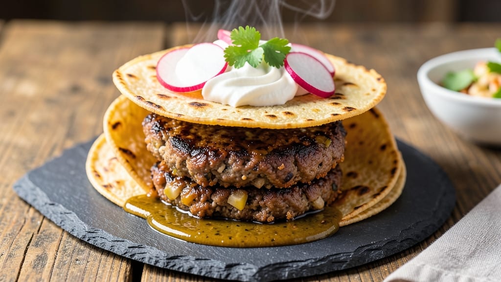 Baked Black Bean Burgers Recipe: Crispy Tortilla-Crusted Veggie Stacks