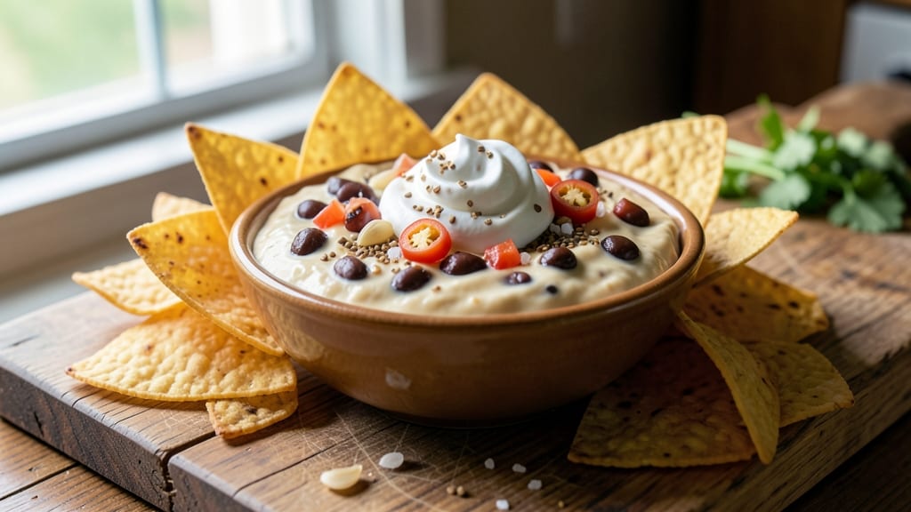 Black Bean Queso Dip Recipe: Layered Creaminess With Crispy Tortilla Bites