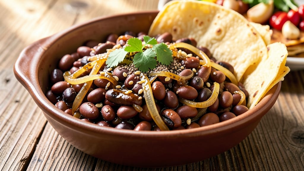 Bean Main Dish Recipe: One-Pot Hearty Protein With Charred Tortilla Crunch