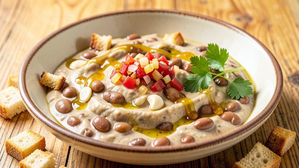 Borlotti Beans Dip Recipe: Earthy Umami Creaminess With Crunchy Topping