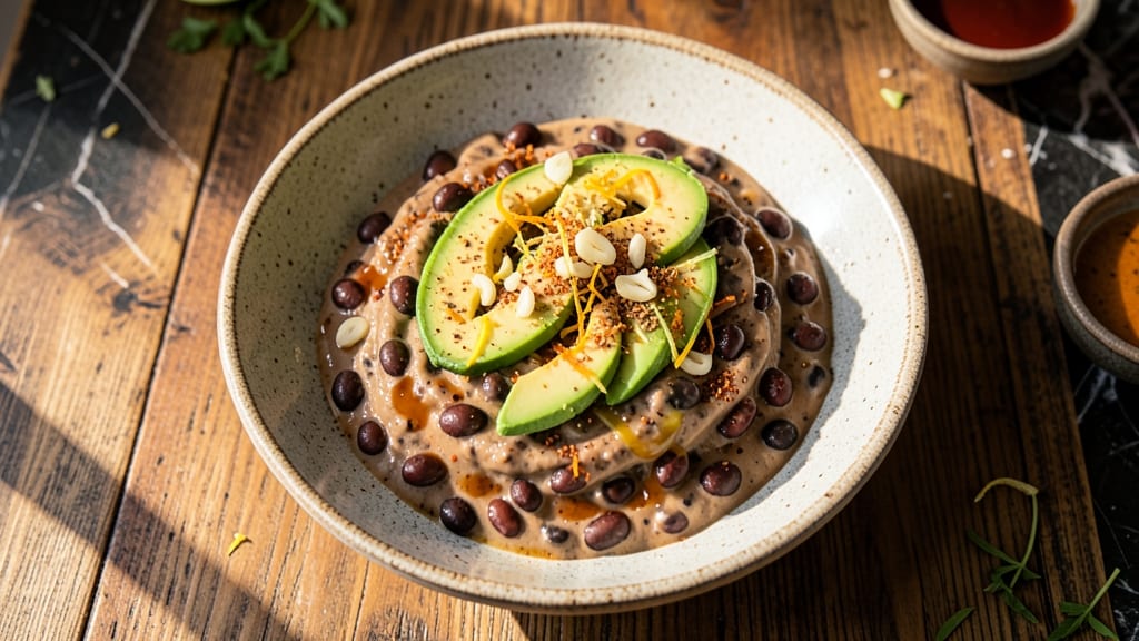Black Bean Chip Dip Recipe: Spiced Tortilla Crunch Meets Smoky Avocado Cream