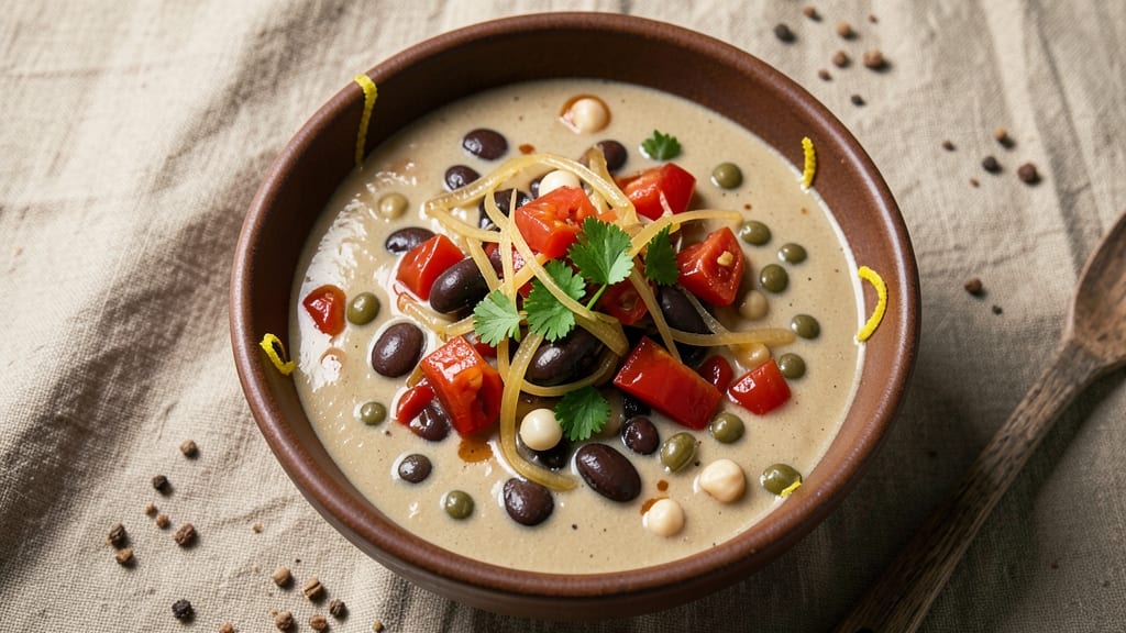Black Muslim Bean Soup Recipe: Hearty Lentil and Chickpea Stew With Spiced Tomato Depth