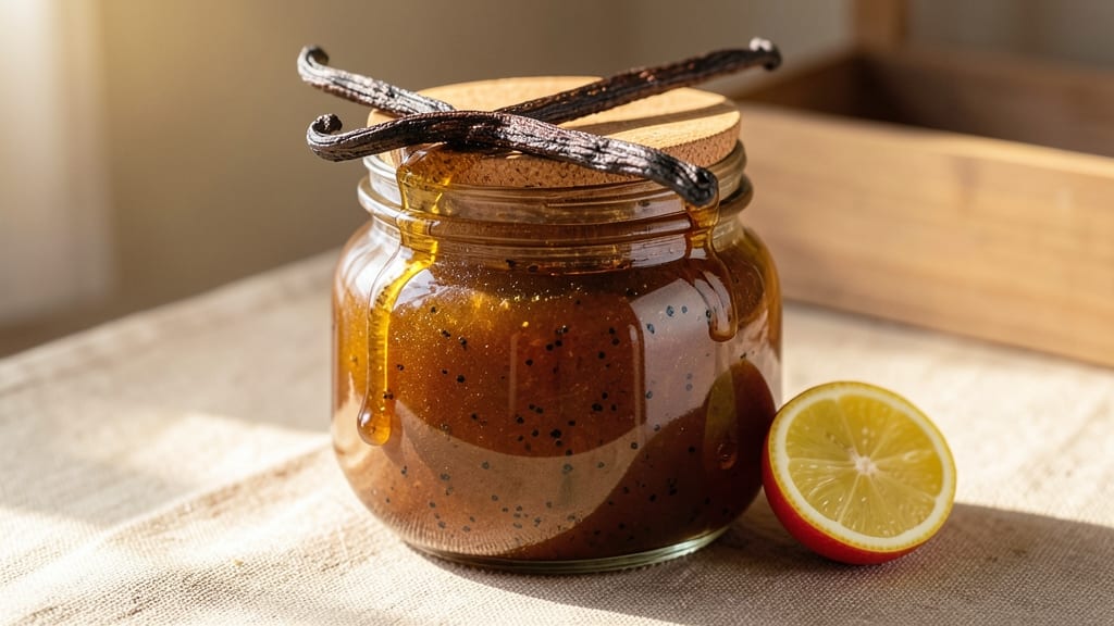 Bourbon Vanilla Bean Syrup Recipe: Deep Amber Swirl for Cocktails and Desserts