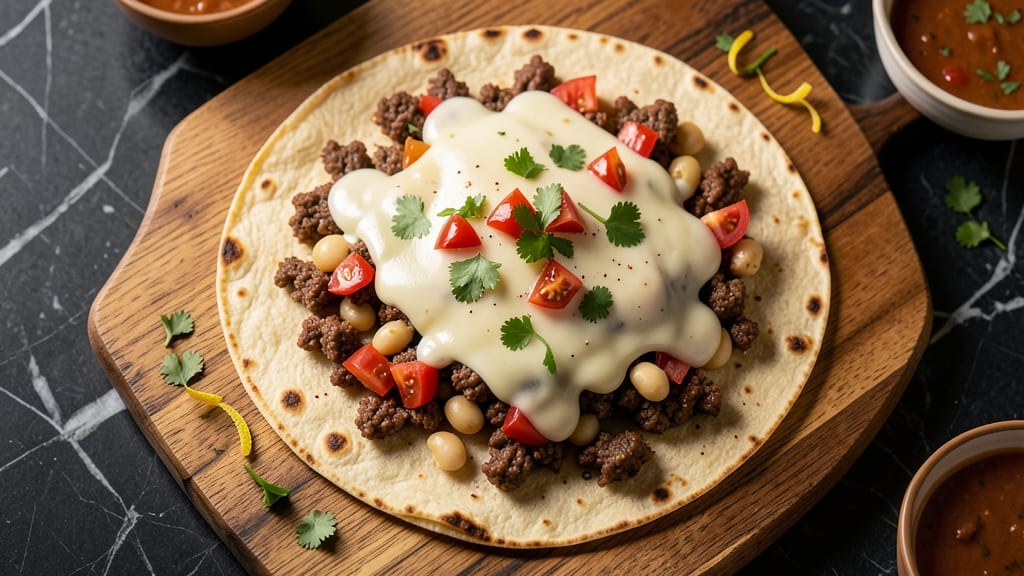 Beef and Bean Quesadillas Recipe: Crispy Tortilla Layers with Spiced Cheese Fill