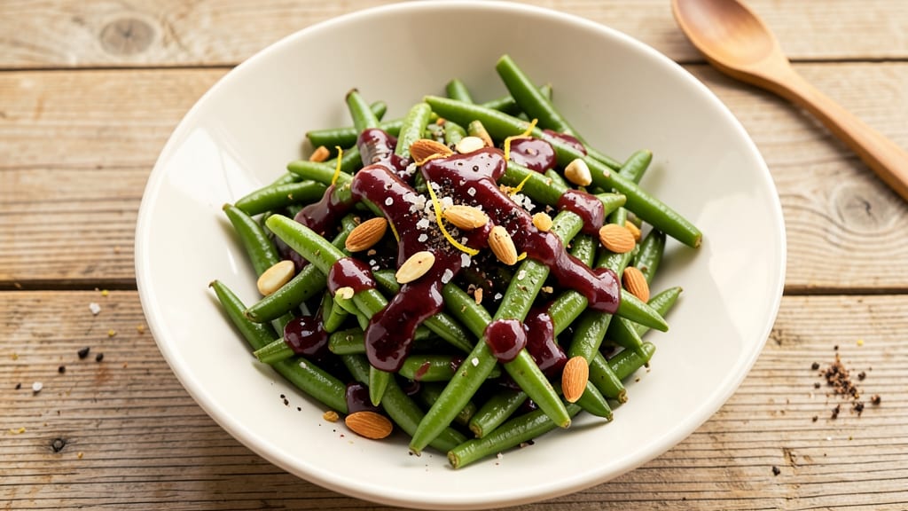 Balsamic Green Beans Salad Recipe: Bright Acidic Crunch With Almond Topping