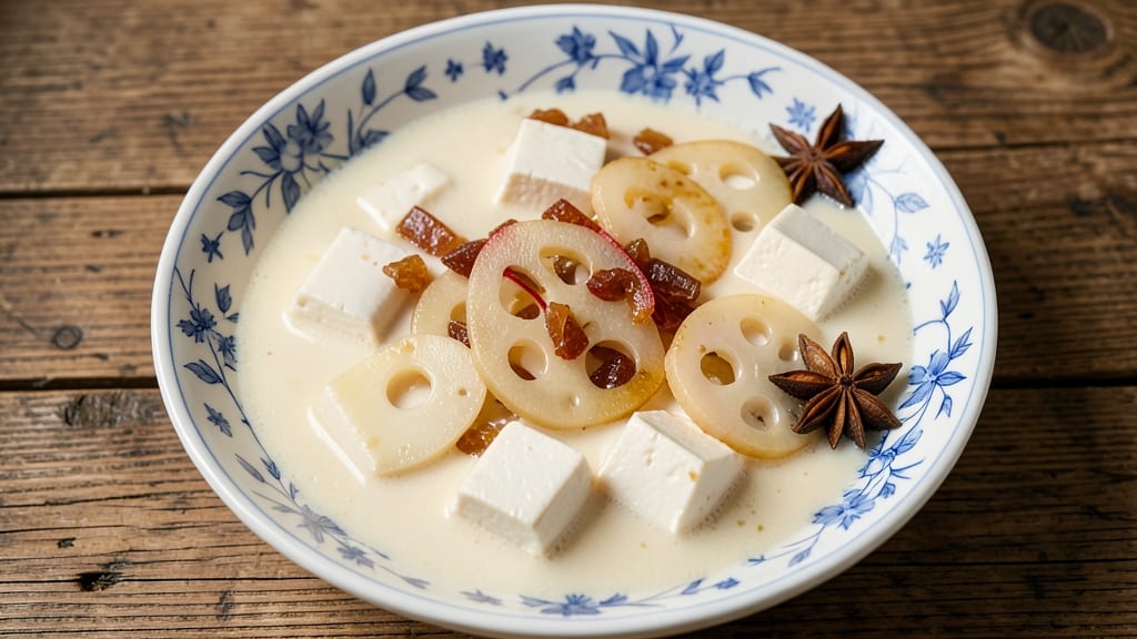 Bean Curd Sweet Soup Recipe: Silky Coconut and Lotus Root Harmony